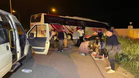 Diyarbakır’a gelen otobüs bahçe duvarına çarptı