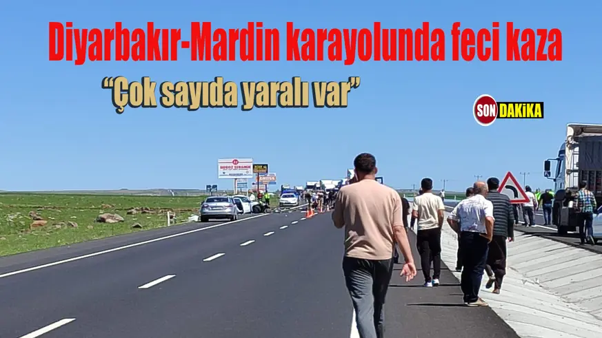 Diyarbakır-Mardin yolunda feci kazada çok sayıda yaralı var 