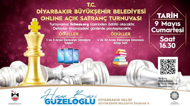 Diyarbakır'da online açık satranç turnuvası