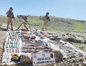 Hakkari'de terör operasyonunda mühimmat ele geçirildi