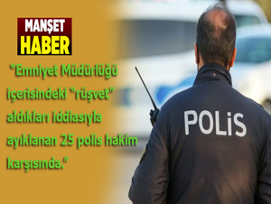 Emniyetin içerisinden ayıklanan 25 polis hakim karşısında