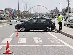 Test sürüşüne çıkardığı otomobille kaza yaptı: 2 yaralı