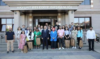 18 ülkeden 21 öğrenci Akyurt’u ziyaret etti