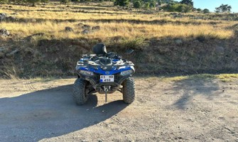 Devrilen ATV sürücüsü yaralandı