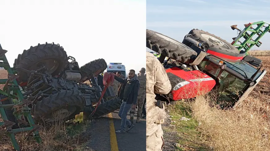 Devrilen traktör altında kalan sürücü hayatını kaybetti