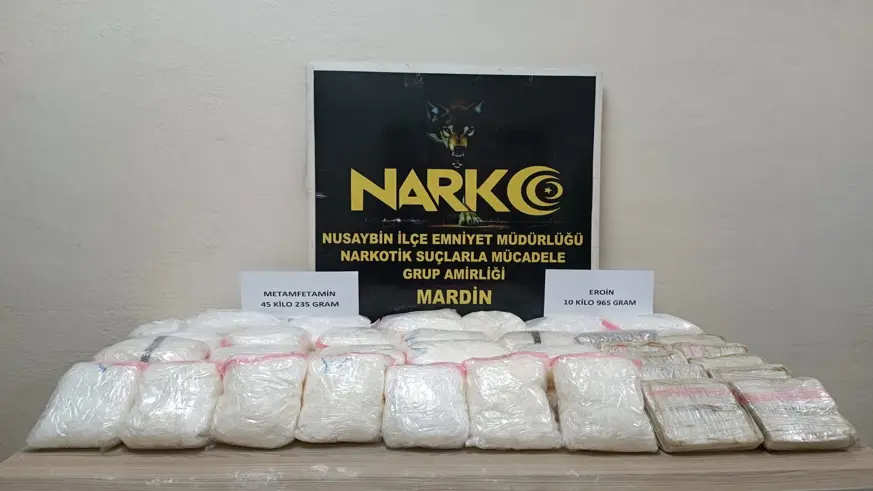 Mardin'de 56 kilogram uyuşturucu ele geçirildi