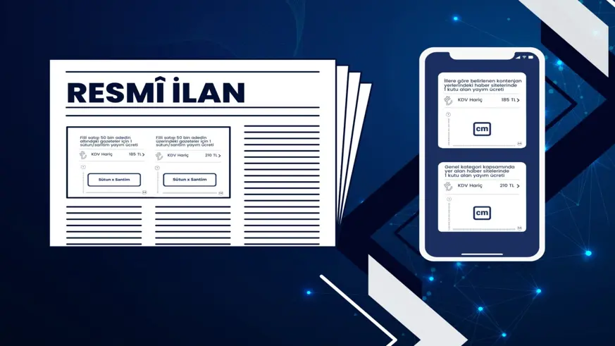 Resmî İlan Fiyat Tarifesi onaylandı: Karar Resmi Gazete'de 