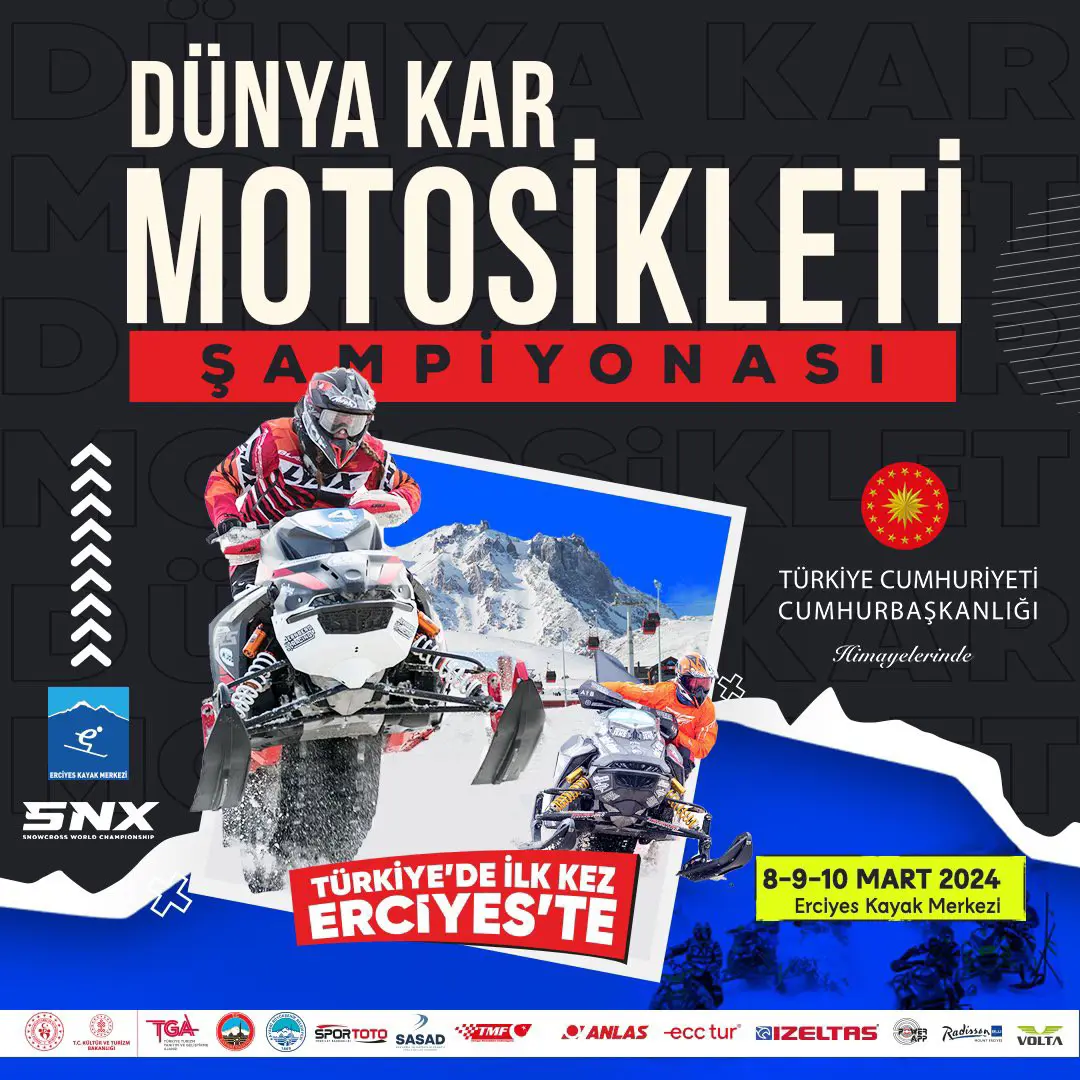 Erciyes Kayak Merkezi: Dünya Kar Motosikleti Şampiyonası’nın Türkiye Etabı SNX Türkiye’ye Ev Sahipliği Yapacak