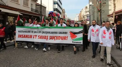 Hekimler Diyarbakır'da Filistin için yürüdü