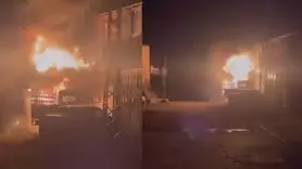 Elazığ Kovancılar Sanayi Sitesinde korkutan yangın