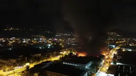 Samsun'da yatak fabrikasında yangın çıktı