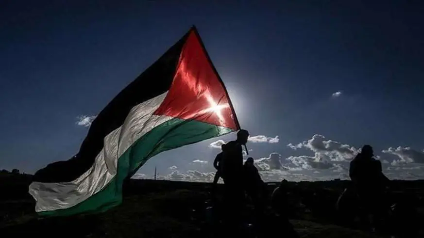 Diyarbakır'da Filistin bayrağının renklerinde balonlar gökyüzüne bırakıldı