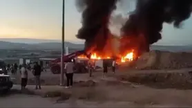 Elazığ’da konteyner yangını