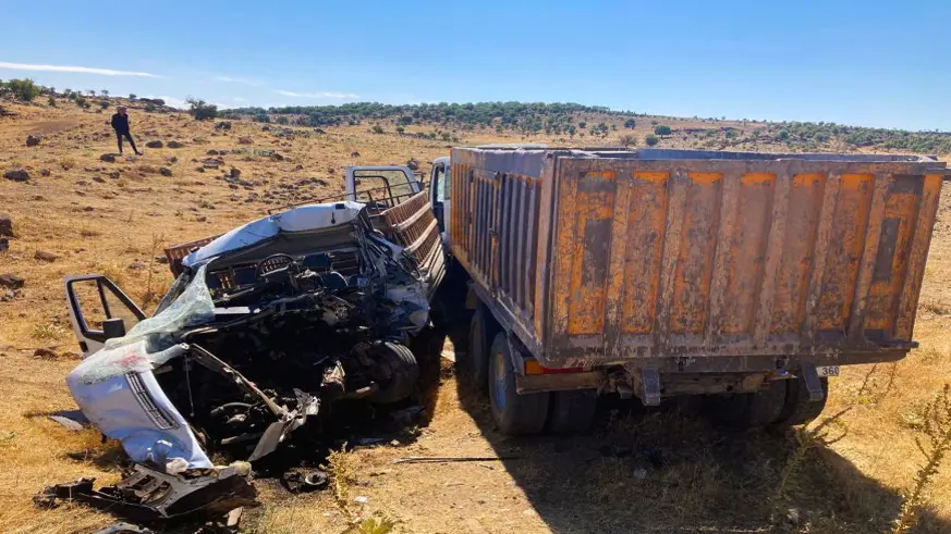 Diyarbakır'da kamyonla çarpışan pikabın sürücüsü öldü