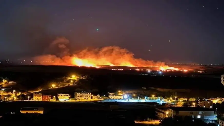 Diyarbakır Silvan'da çıkan anız yangını söndürüldü