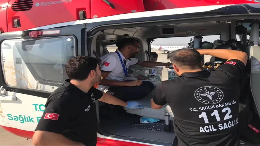 Kalp hastası bebek helikopter ambulansla Diyarbakır'a sevk edildi