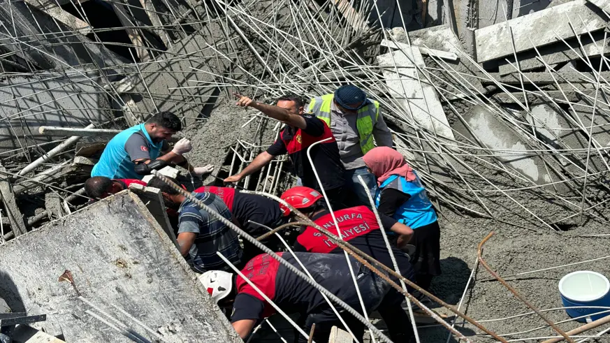 Şanlıurfa'da bir inşaattaki iş kazasında 2 işçi yaralandı