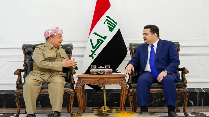Barzani 6 yıl aradan sonra gittiği Bağdat'ta Başbakan Sudani ile görüştü