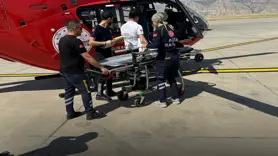  Ambulans helikopter uyanamayan çocuk için Şırnak'tan Elazığ'a havalandı