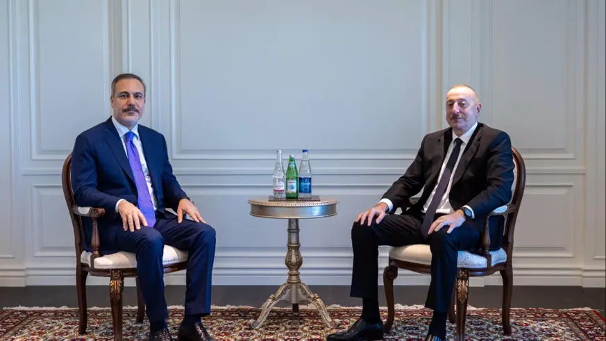 Azerbaycan Cumhurbaşkanı Aliyev, Bakan Fidan'ı Şuşa'da kabul etti