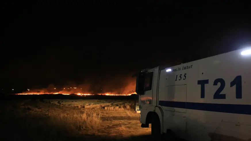 Diyarbakır'da çıkan anız yangını kontrol altına alındı