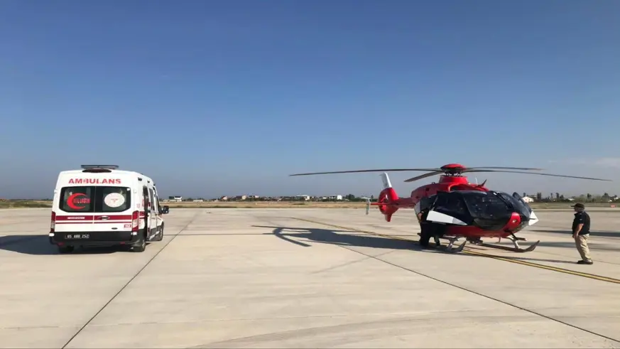 Ambulans helikopter Van'dan Diyarbakır'a Yenidoğan hasta için havalandı