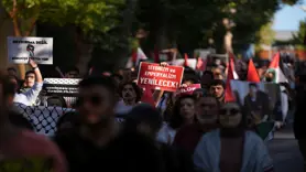 İsrail'in İstanbul Başkonsolosluğu önünde Filistin'e destek eylemi