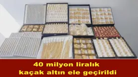 40 milyon liralık  kaçak altın ele geçirildi