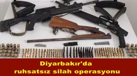 Diyarbakır'da  ruhsatsız silah operasyonu