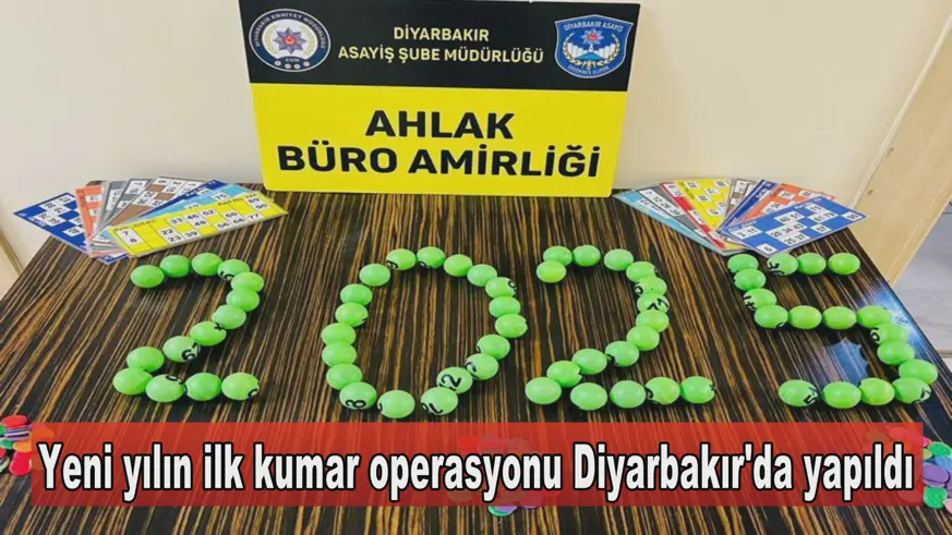 Yeni yılın ilk kumar operasyonu Diyarbakır'da yapıldı