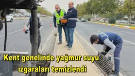 Kent genelinde yağmur suyu  ızgaraları temizlendi
