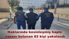 Haklarında kesinleşmiş hapis  cezası bulunan 82 kişi yakalandı