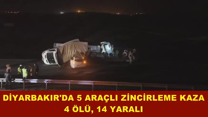 DİYARBAKIR'DA 5 ARAÇLI ZİNCİRLEME KAZA