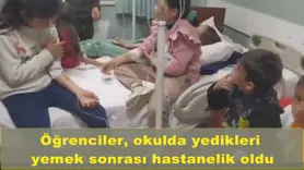 Öğrenciler, okulda yedikleri  yemek sonrası hastanelik oldu