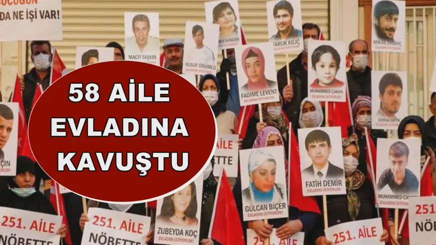 58 aile evladına kavuştu