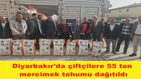 Diyarbakır'da çiftçilere 55 ton  mercimek tohumu dağıtıldı