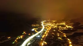 Erzurum - Artvin karayolu ışıl ışıl aydınlandı