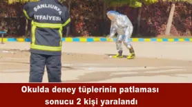 Okulda deney tüplerinin patlaması 