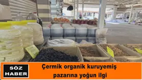 Çermik organik kuruyemiş pazarına yoğun ilgi