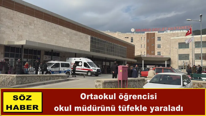 Ortaokul öğrencisi okul müdürünü tüfekle yaraladı