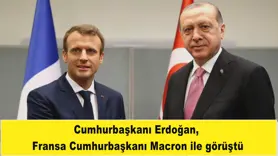 Erdoğan, Macron ile görüştü