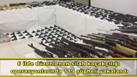 6 ilde silah kaçakçılığı  operasyonları