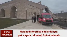 Malabadi Köprüsü'ndeki dalışta çok sayıda teknoloji ürünü bulundu