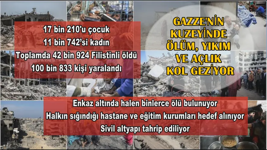 Gazze'nin kuzeyinde ölüm, yıkım ve açlık kol geziyor