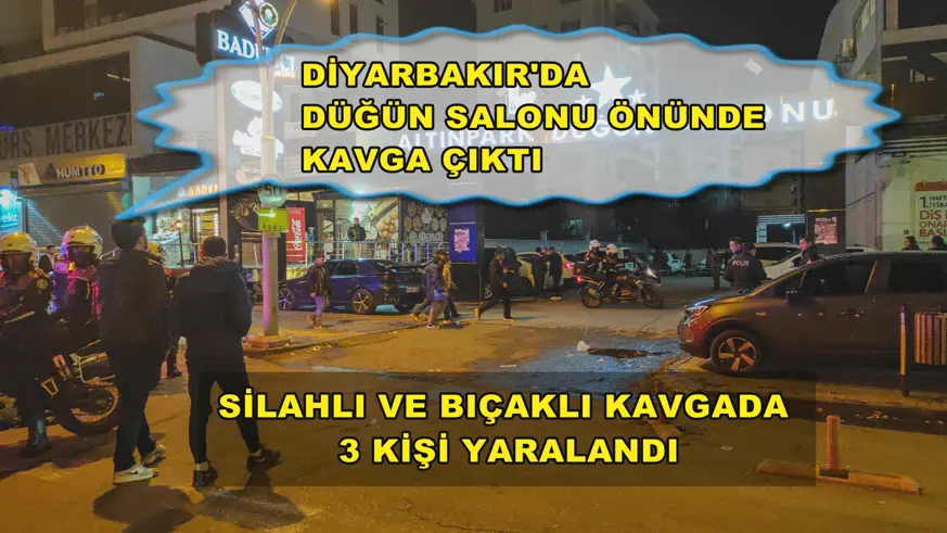 Diyarbakır'da düğün salonu önünde kavga