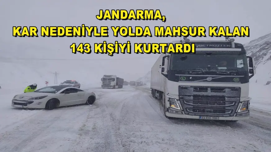 Jandarma, 143 kişiyi kurtardı