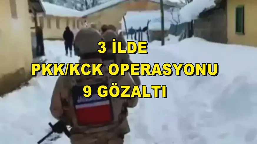 3 ilde PKK/KCK operasyonu: 9 gözaltı