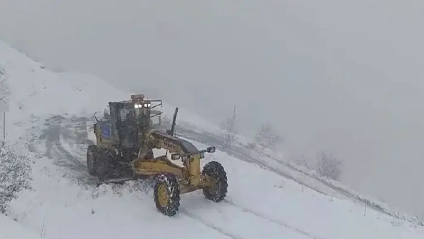 Diyarbakır’da kardan kapanan yollar ulaşıma açıldı