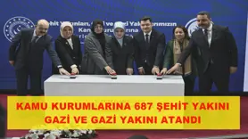 Kamu kurumlarına 687 şehit yakını, gazi ve gazi yakını atandı