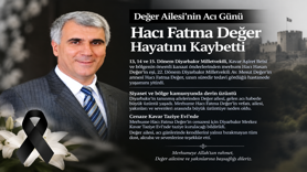 Değer Ailesi’nin Acı Günü